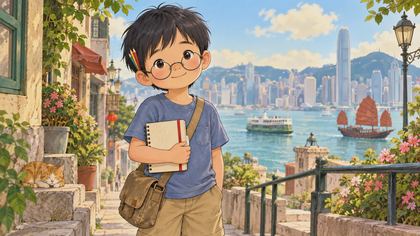The Boy Who Sketched Hong Kong 繪本封面