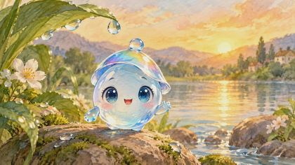 小雨滴晶晶的旅行 繪本封面
